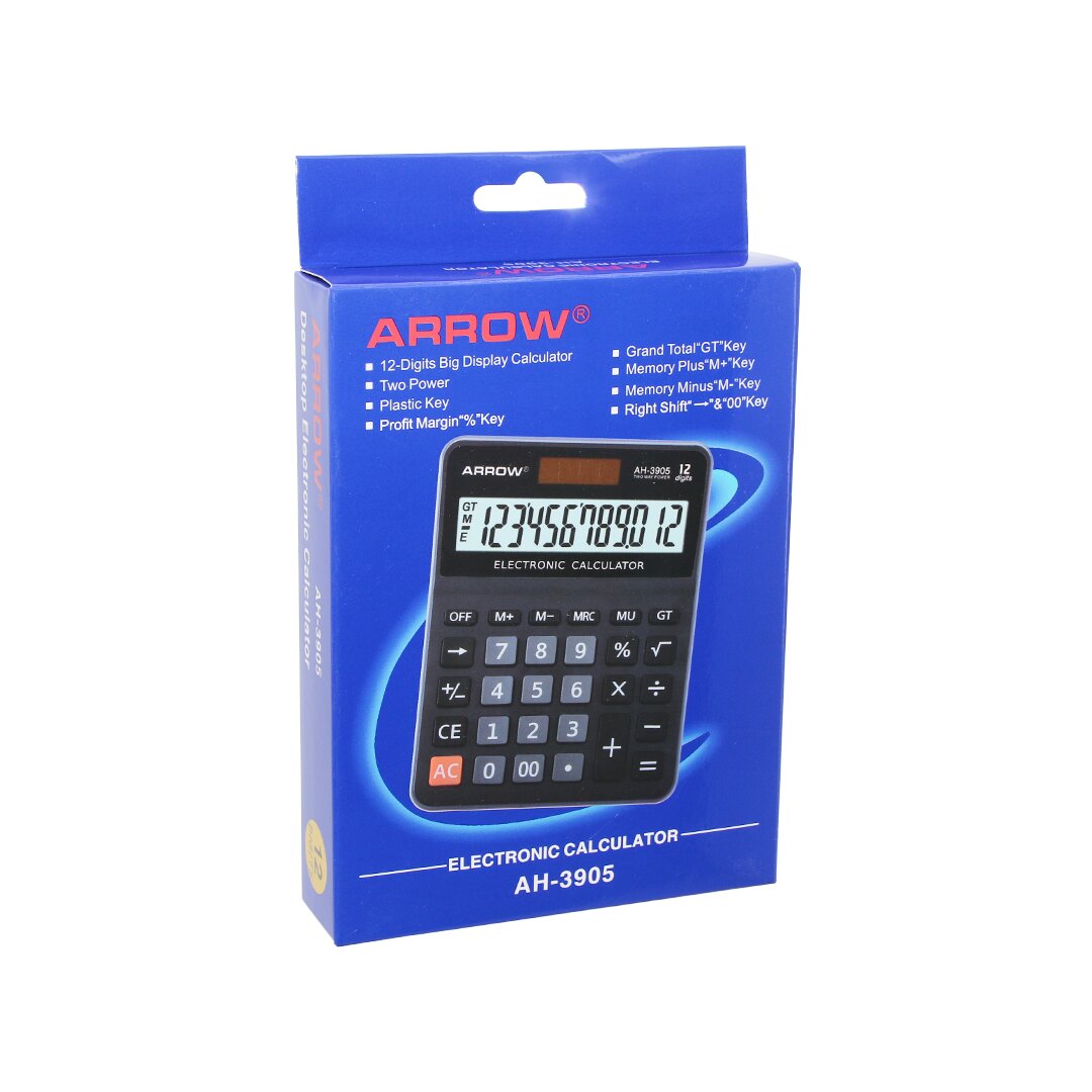 Калькулятор 12-разрядный на солнечной батарее, 17,5 x 12,5 x 1,7 см, 170 г