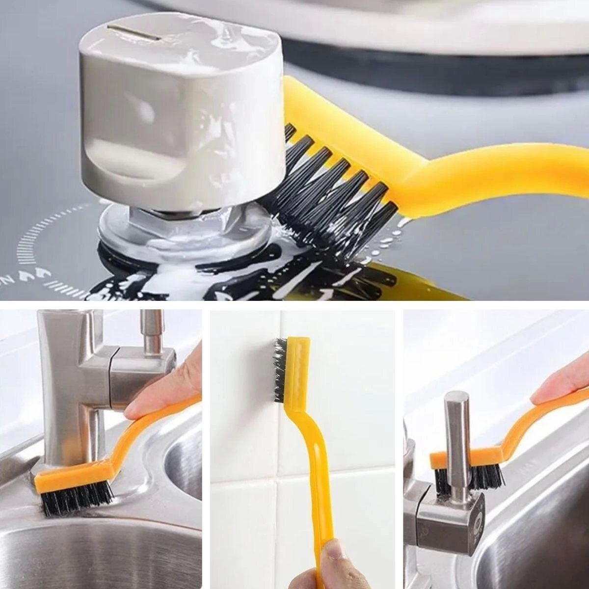 3 lü Detaylı Temizlik Bakır,Demir ve Sert Plastik Tel Fırça