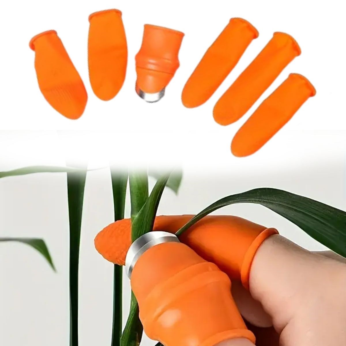 5 Parça Pratik Parmak Koruyucu 1 Parça Baş Parmak Bıçaklı Eldiven Sebze Meyve Soyucu Kesme Ayıklayı