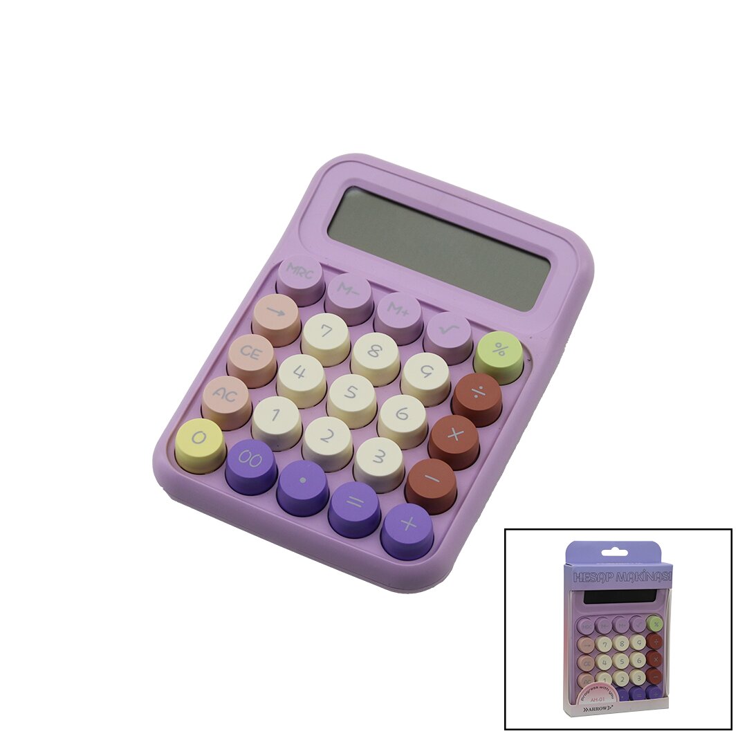 Калькулятор пишущая машинка 12-разрядный, разноцветный, на батарейках, 15,7 x 11,1 x 2,7 см, 166 г