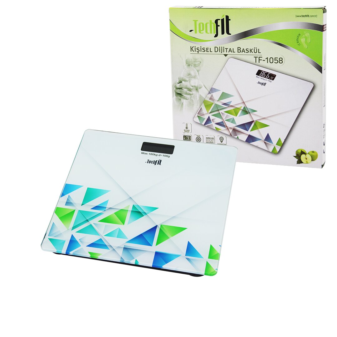 Цифровые весы из закаленного стекла с узором, 180 кг/100 г, ЖК-дисплей, датчик