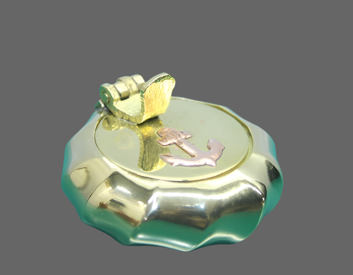 Пепельница с крышкой «Якорь» из латуни 4157/2