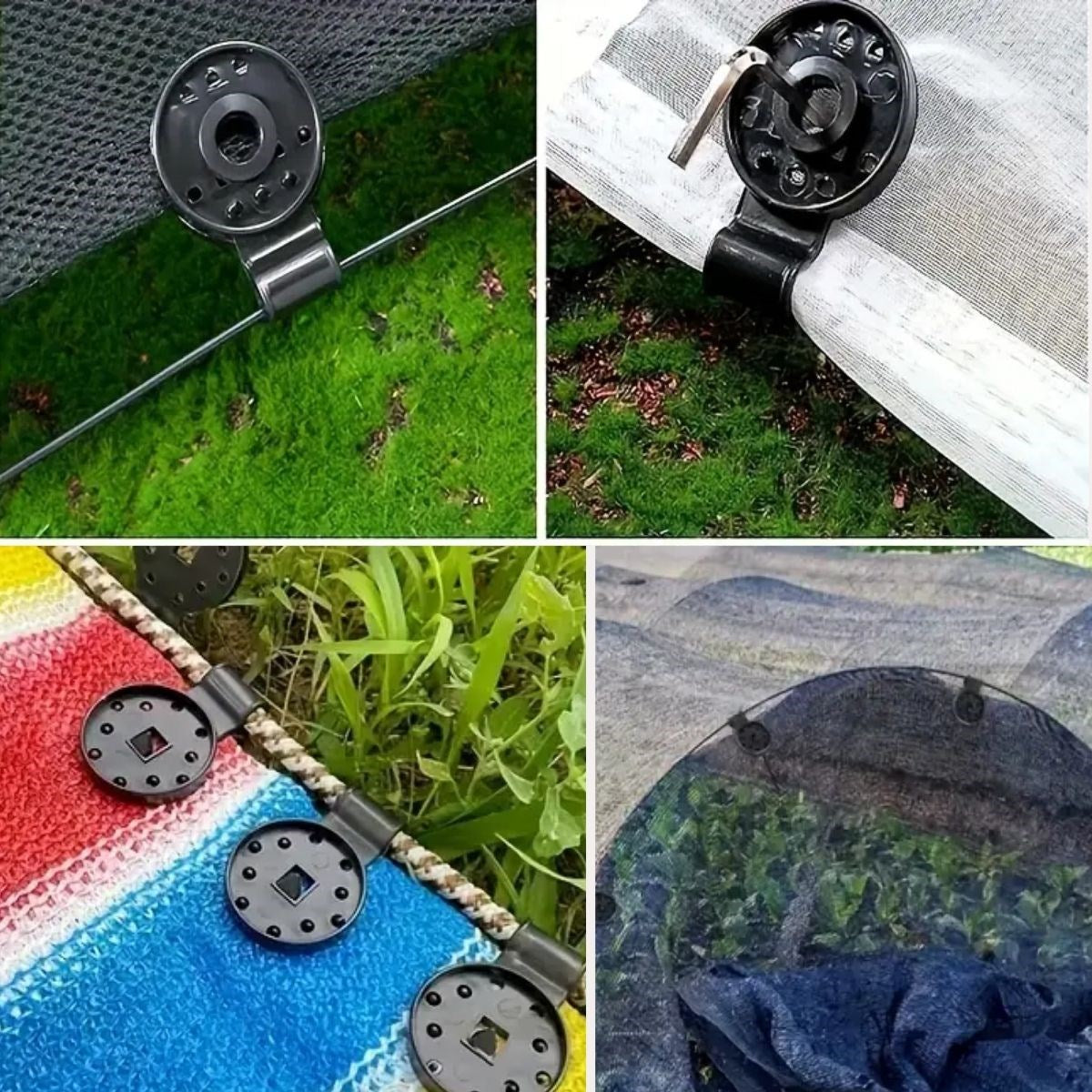 10 Adet Güneşlik Filesi Sabitleme Klipsleri, Gölgelik Bezi ve Brandalar İçin Dayanıklı Plastik Kele