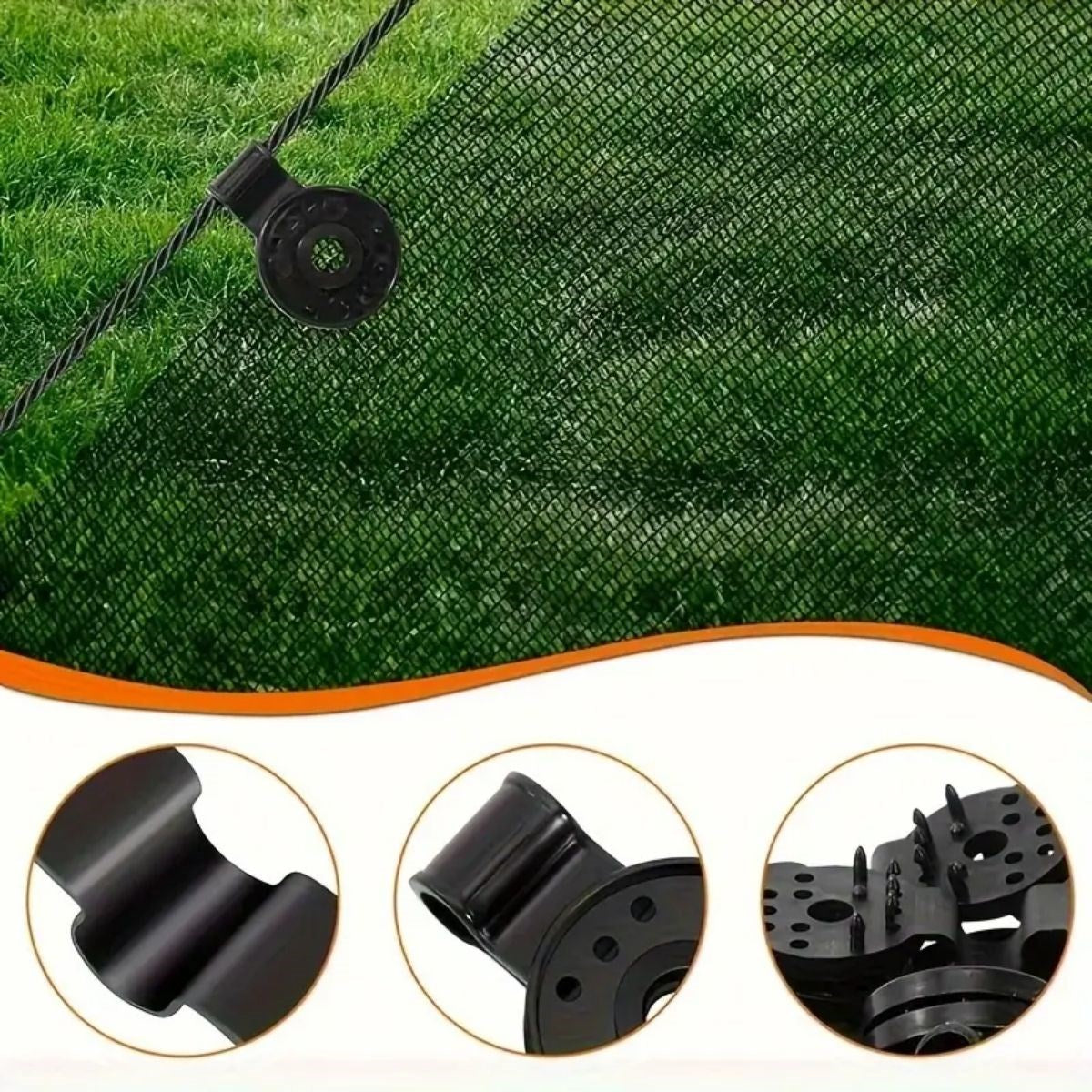 10 Adet Güneşlik Filesi Sabitleme Klipsleri, Gölgelik Bezi ve Brandalar İçin Dayanıklı Plastik Kele