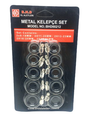 10 Parça  Metal Hortum Kelepçesi Set