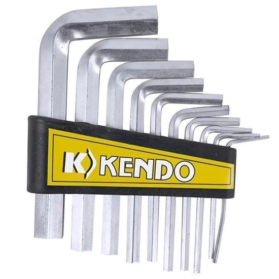 9 Parça Çelik Alyan Seti Kısa Düz Köşe Alyan Anahtar Takımı