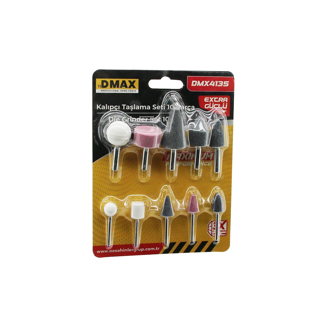10  Pcs Kalıpcı Taşlama Seti Temizleme - Parlatma - Çapak Alma - Pas Sıyırma