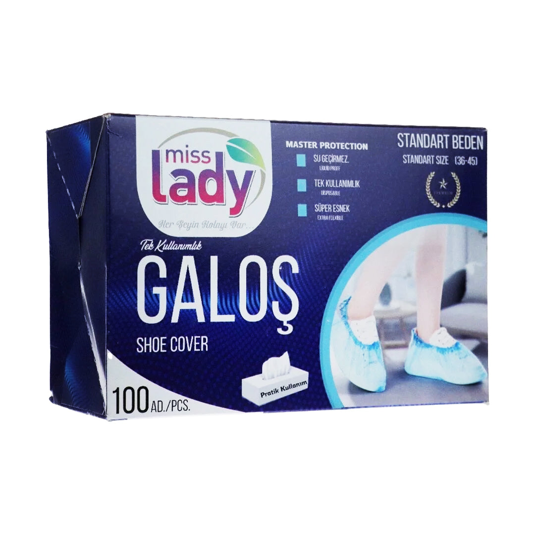 100 Parça  Tek Kullanımlık Galoş Kutulu Paket