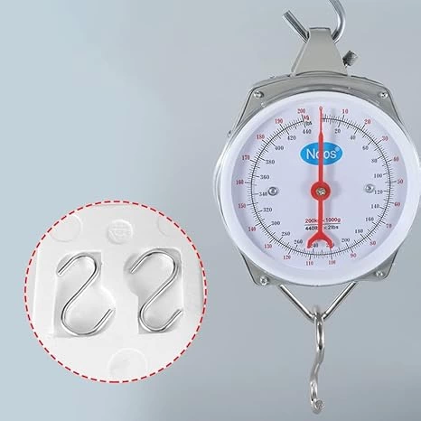 100 Kg Kapasiteli Askılı Terazi - Dayanıklı, Net Kadranlı, Çift Ölçü Birimli, Endüstriyel Ve Dış Me