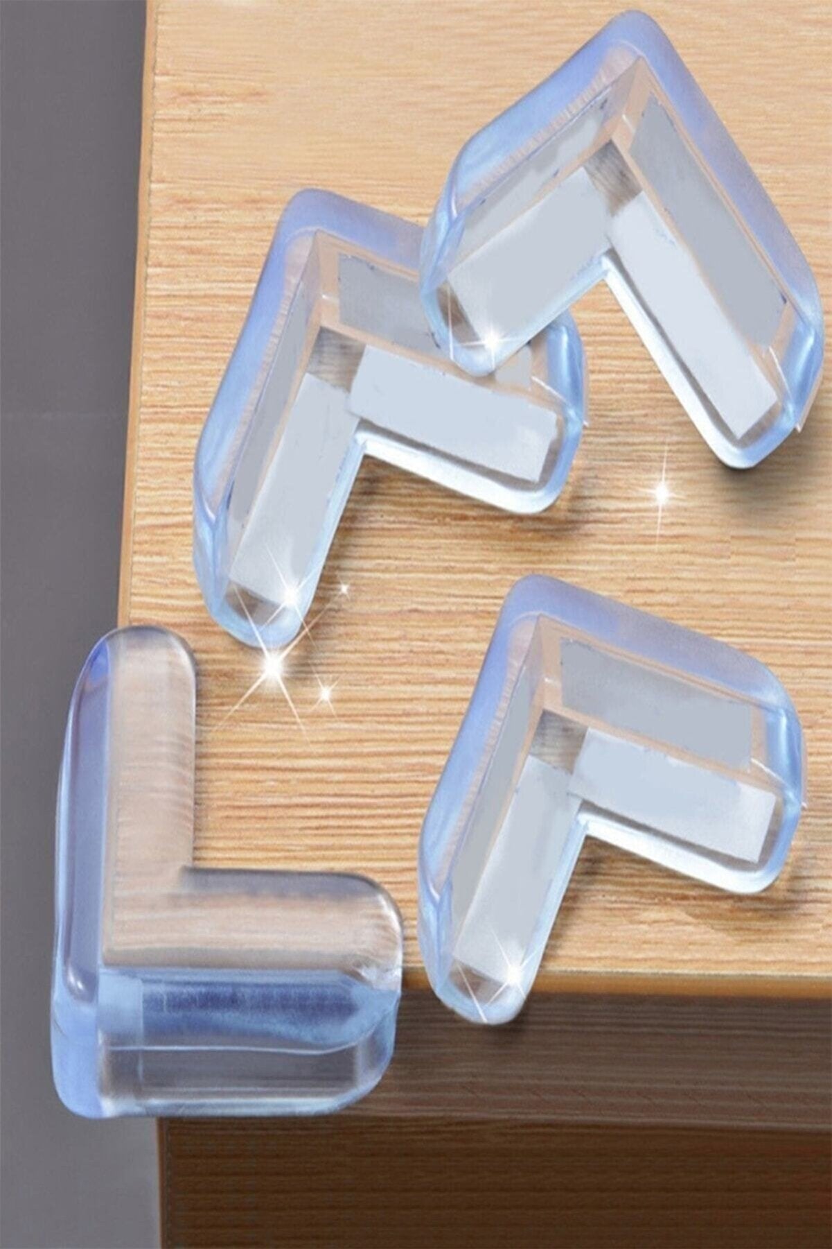 4 Lü Masa Sehpa Köşe Koruyucu Silikon- Çocuk Koruma Aparatı (4620)