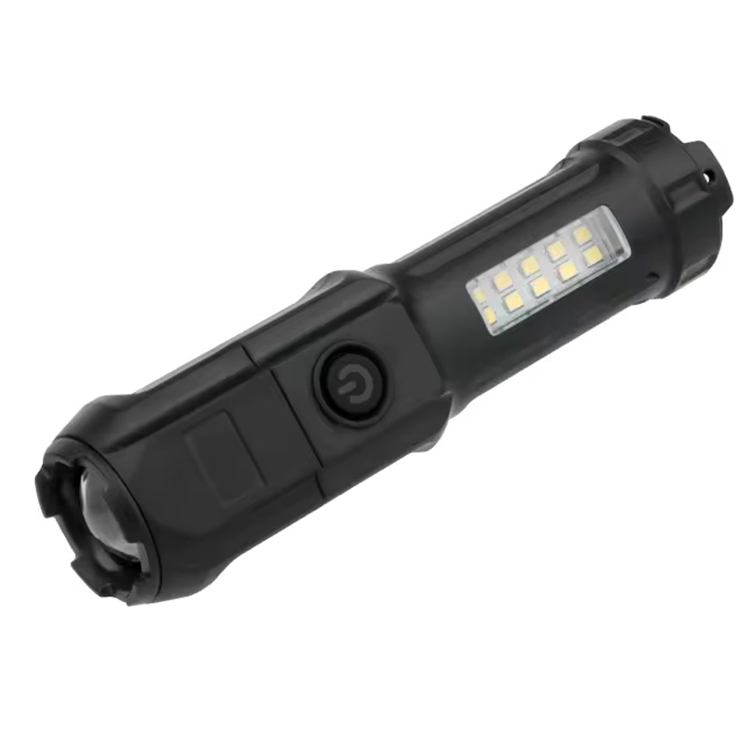 Фонарик 109-b Zoom Flash с креплением SMD и мощным светодиодом в пластиковом корпусе 