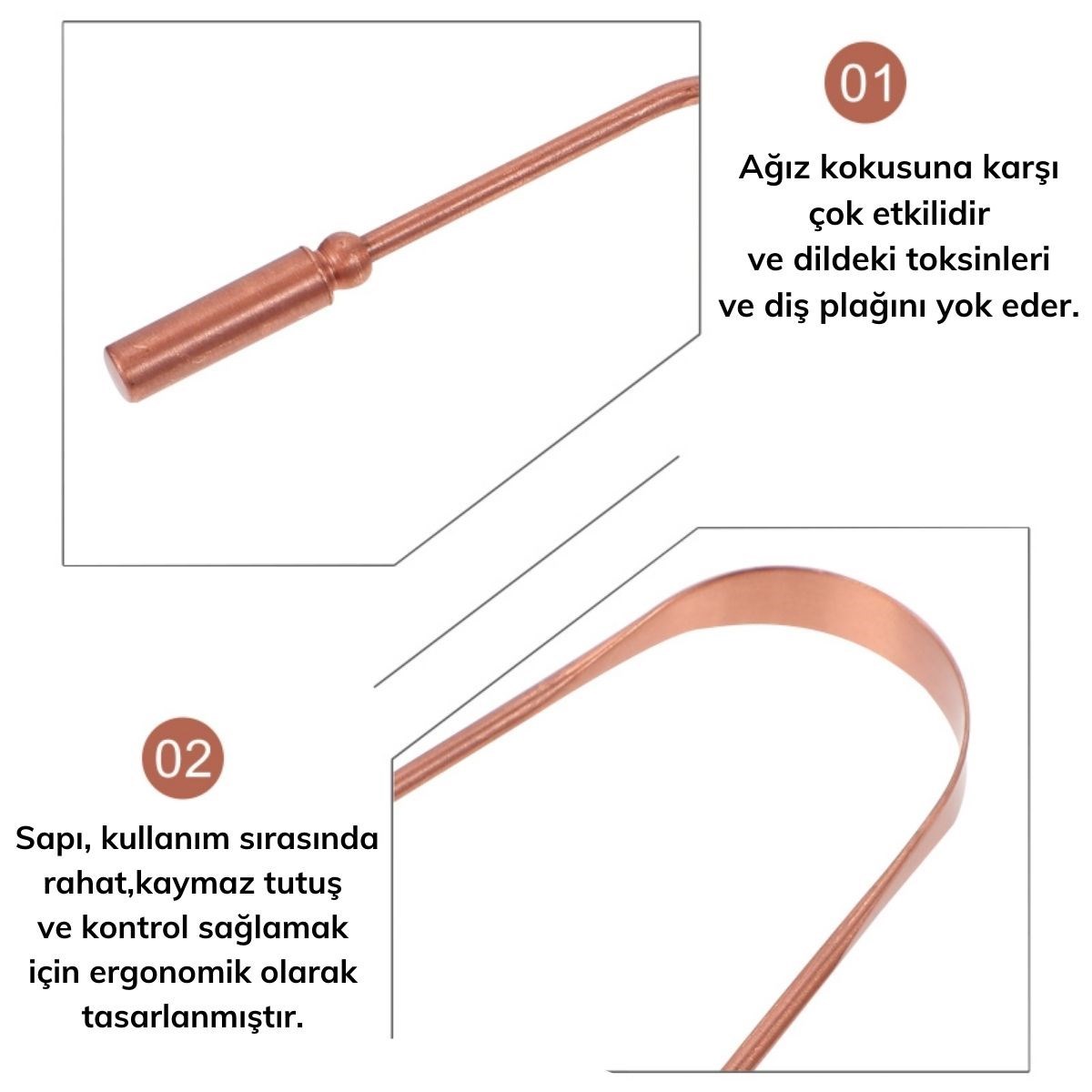 Инструмент для чистки языка от налета с помощью медного масла, щетка для языка, скребок, ложка для языка