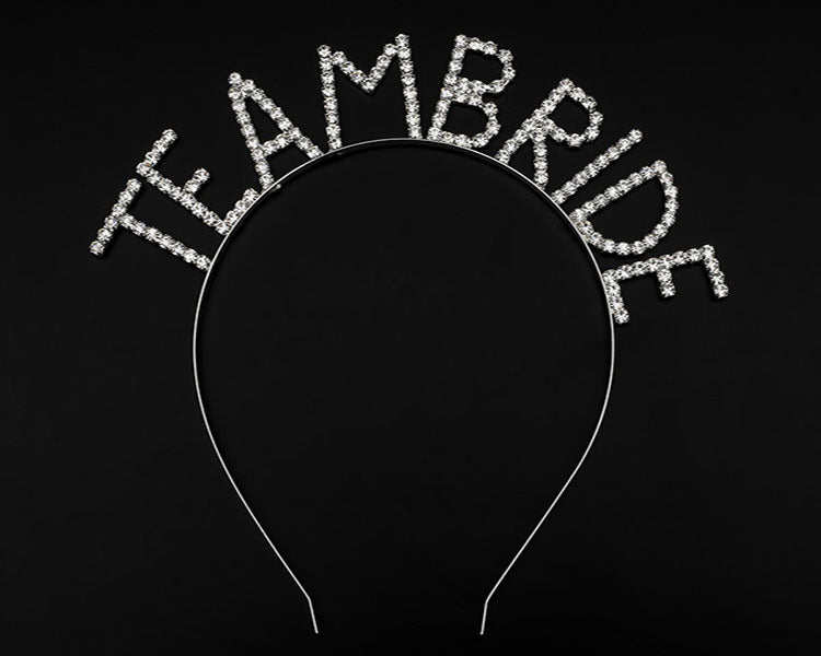 Kristal Taşlı Gümüş Renk Team Bride Gelin Tacı