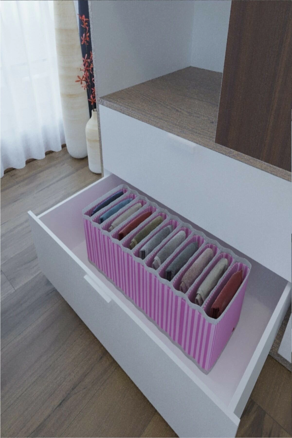 11 Bölmeli Dolap Ve Çekmece Içi Düzenleyici Akordiyon Organizer M-00500