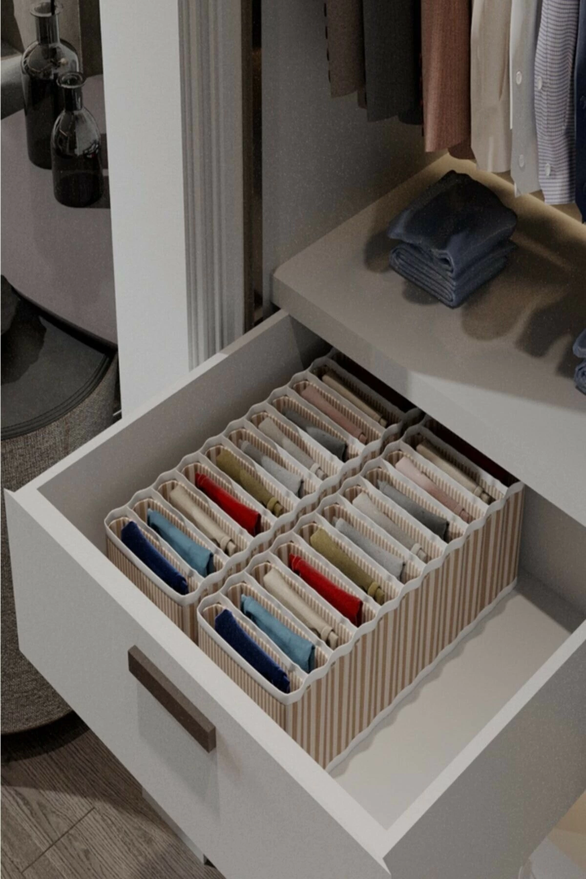11 Bölmeli Dolap Ve Çekmece Içi Düzenleyici Akordiyon Organizer M-00500