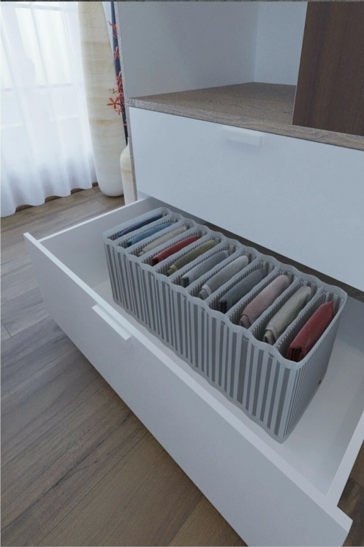 11 Bölmeli Dolap Ve Çekmece Içi Düzenleyici Akordiyon Organizer M-00500