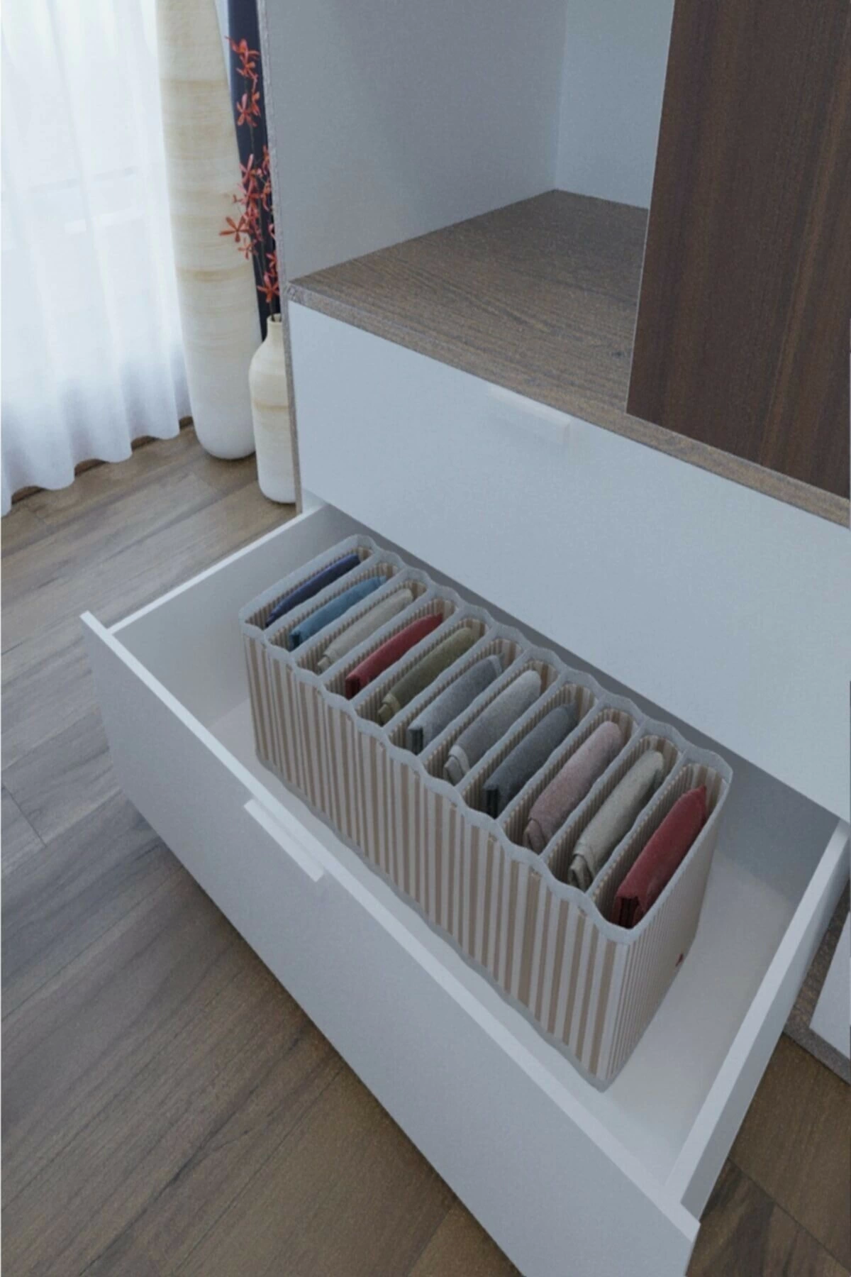 11 Bölmeli Dolap Ve Çekmece Içi Düzenleyici Akordiyon Organizer M-00500