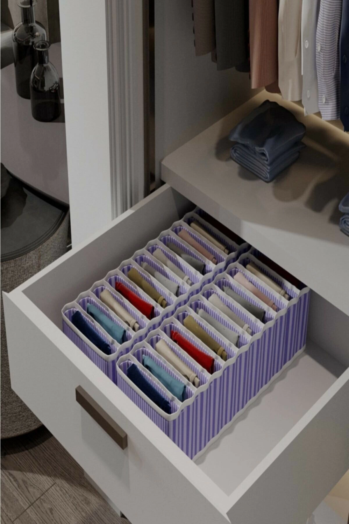 11 Bölmeli Dolap Ve Çekmece Içi Düzenleyici Akordiyon Organizer M-00500