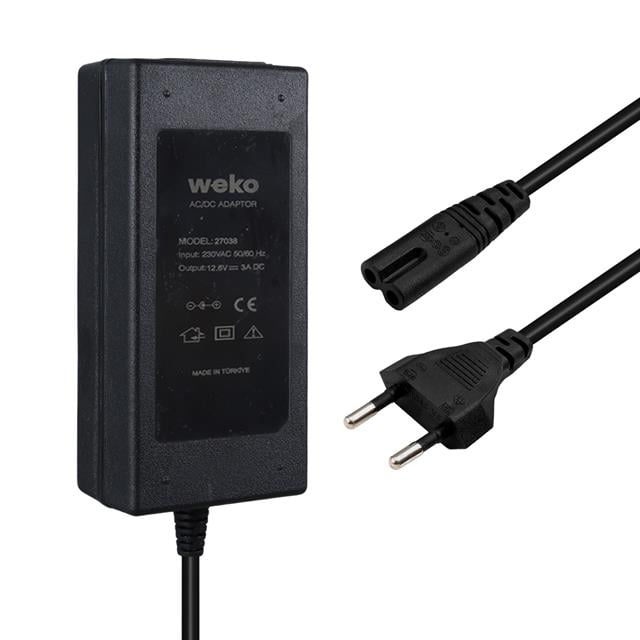 12.6 Volt - 3 Amper Krokodil Uçlu Ledli Yerli Üretim Masaüstü Şarj Adaptörü
