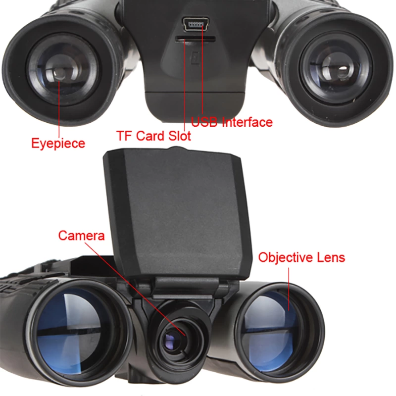 12x32 Zoom Dijital Dürbün Teleskop Kamera 5mp Cmos Sensör 2.0 İnc Tft Full Hd 1080 P Dvr Fotoğraf V