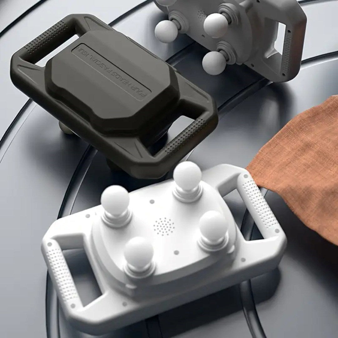 4 Başlıklı Masaj Tabancası – 12W Derin Doku & Kas Ağrısı Giderici, 20 Seviye & 6 Mod - Siyah