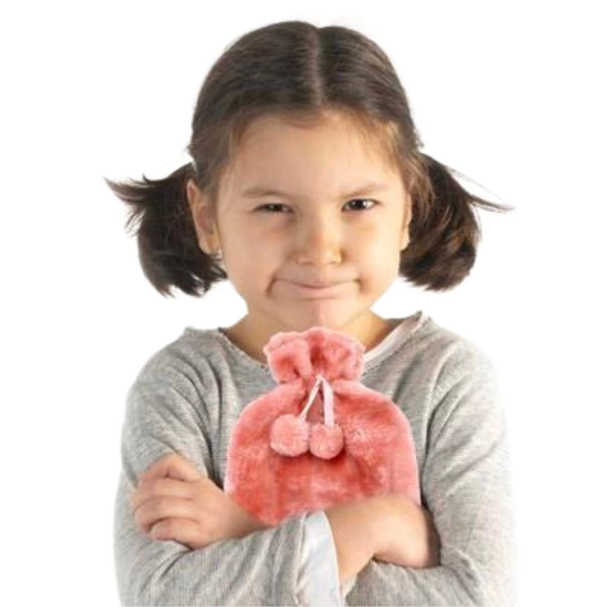 2 Litre Ponponlu Peluş Sıcak Su Torbası 1.Sınıf Kauçuk Malzeme