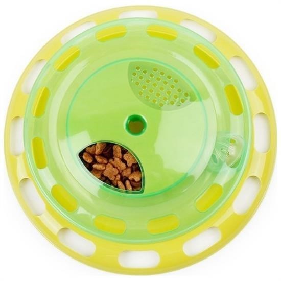 Döner Tablalı Kedi Yemek Yeme Kabı Eğlenceli Kedi Yemek Tabağı