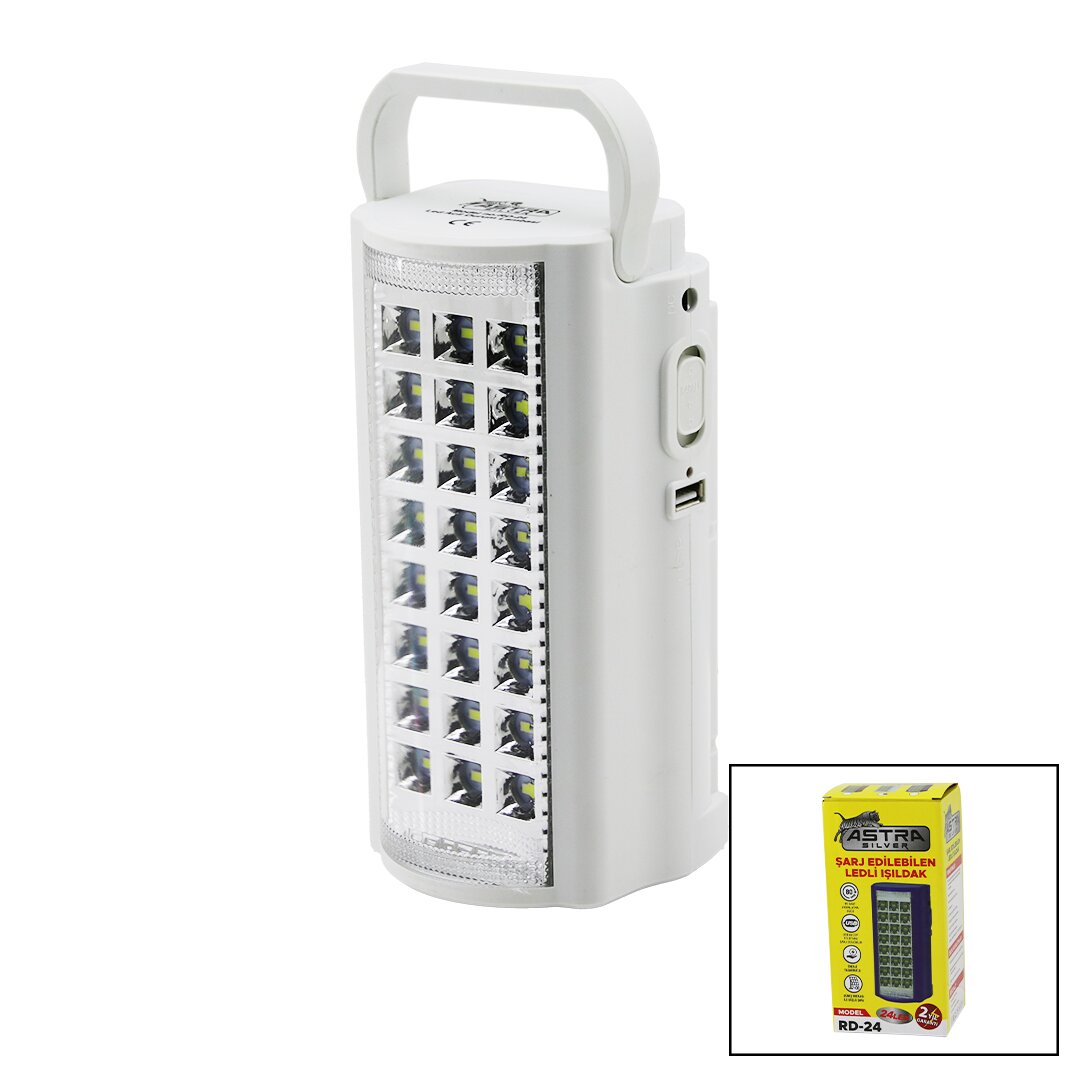 24 светодиодных фонаря с аккумулятором - Powerbankled Floodlight 6 В 4,0 Ач с ручкой для переноски Rd-24