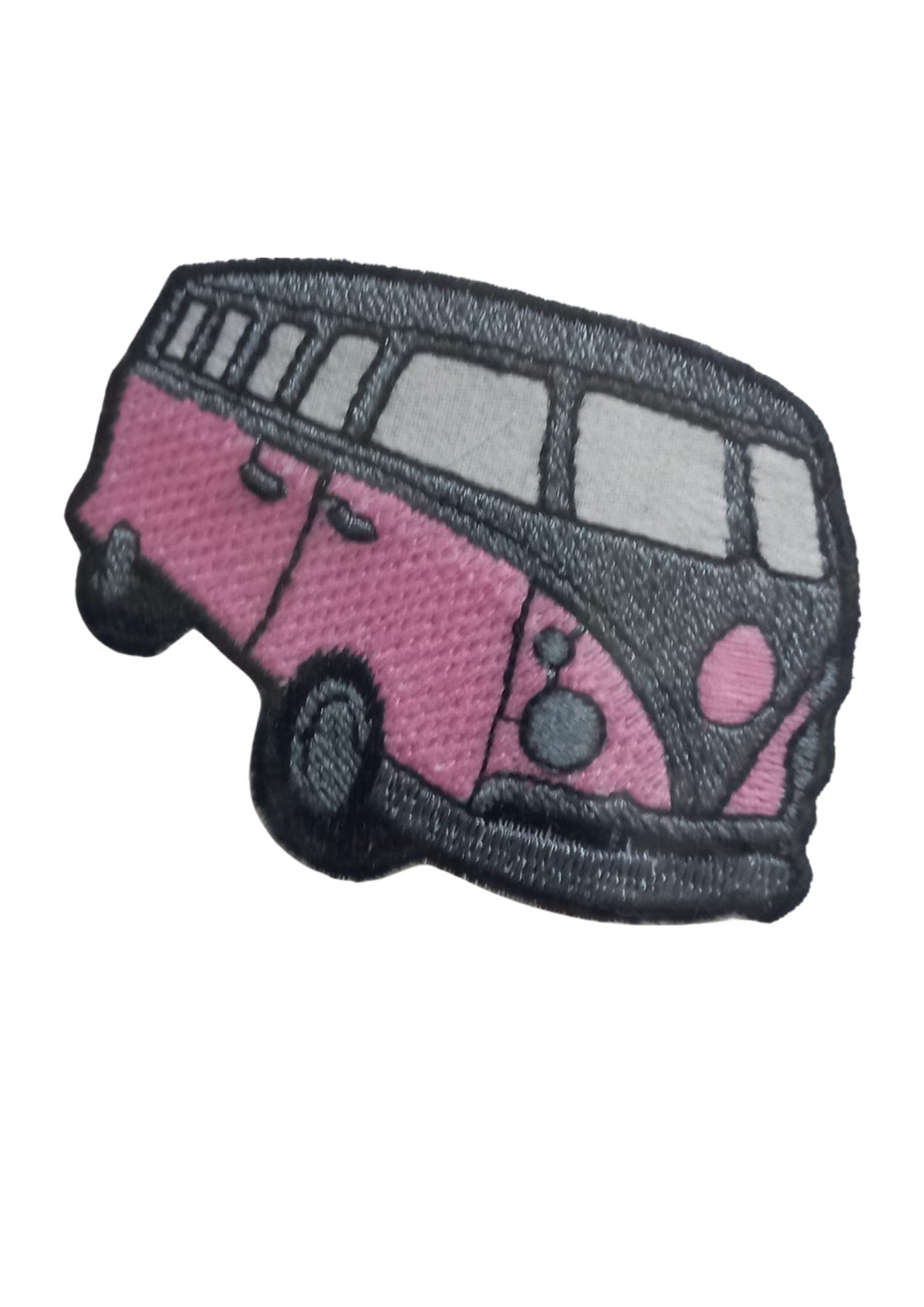Aplike Ütü İle Yapışan Otobüs Pembe-Gri Arma 4x2,5 cm