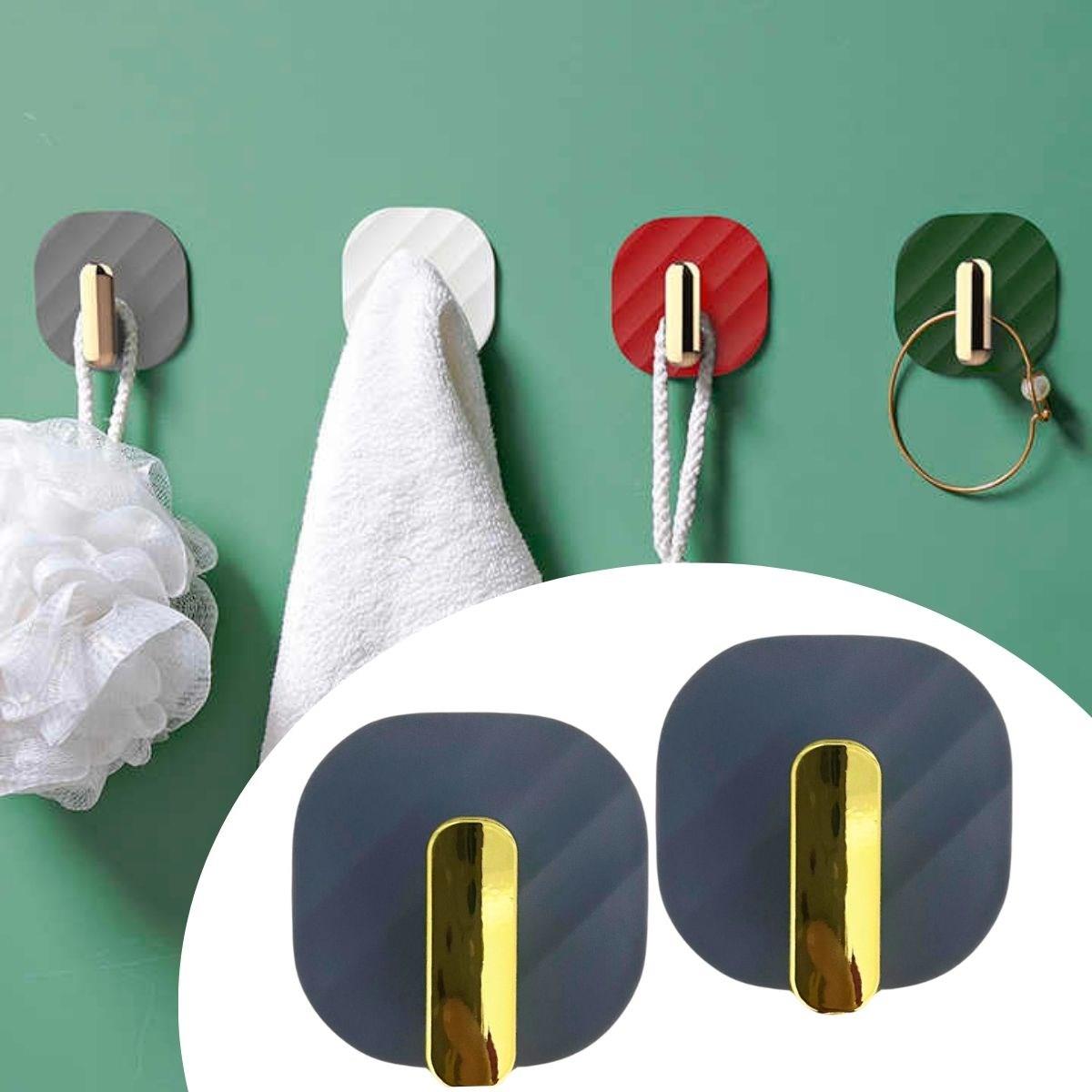 2Li Yapışkanlı Retro Askılık Dolap Kapak Kulpu Gri