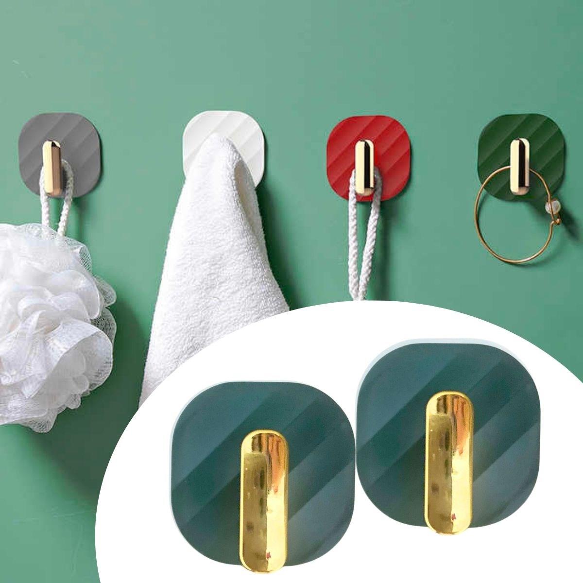 2Li Yapışkanlı Retro Askılık Dolap Kapak Kulpu Yeşil