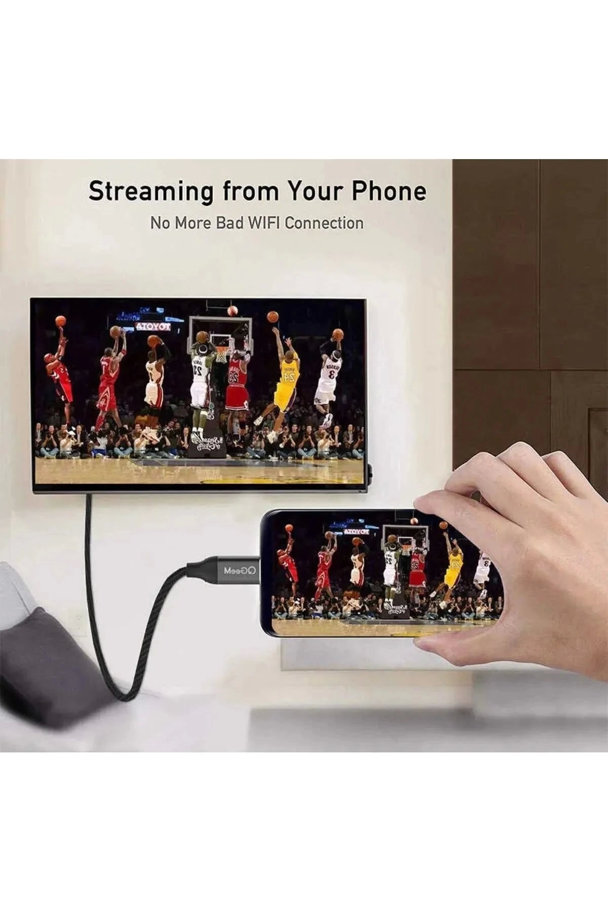 3 Metre 8 Gbps Hız 4k/30 Hz Type C To Hdmı Çevirici Dönüştürücü Tv Telefon Pc Hasır Bağlantı Kablos