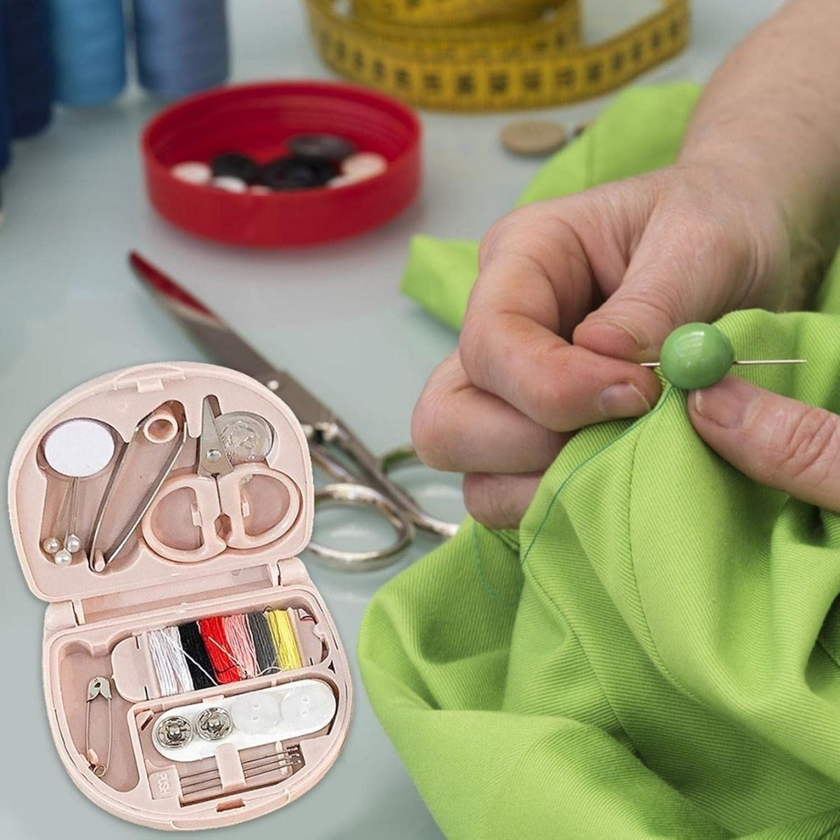 Çok Fonksiyonlu Mini Çanta Boy Seyahat Tipi Dikiş Seti