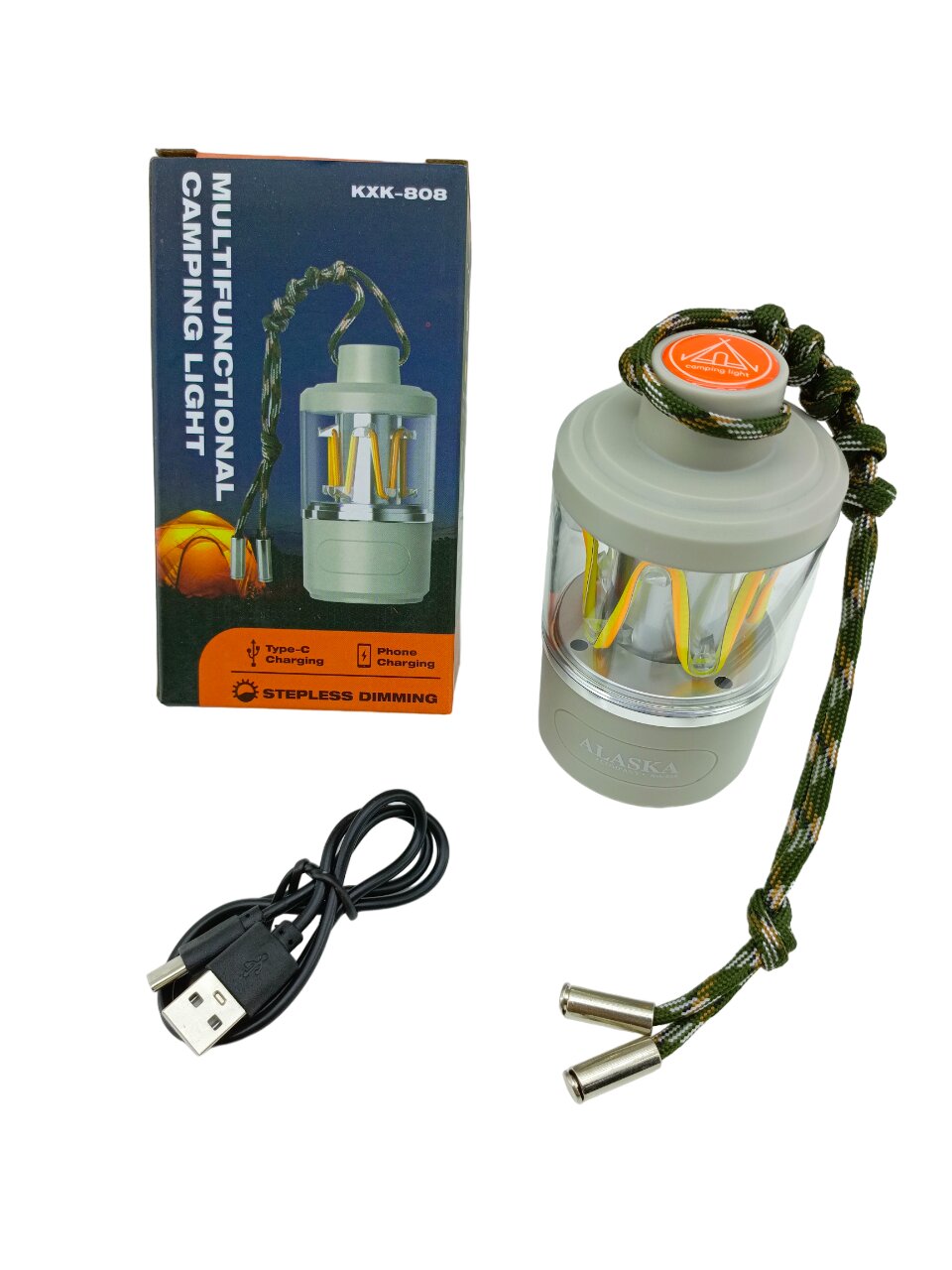 3-в-1 = Кемпинговый фонарь - Фонарь - USB-зарядное устройство Powerbank