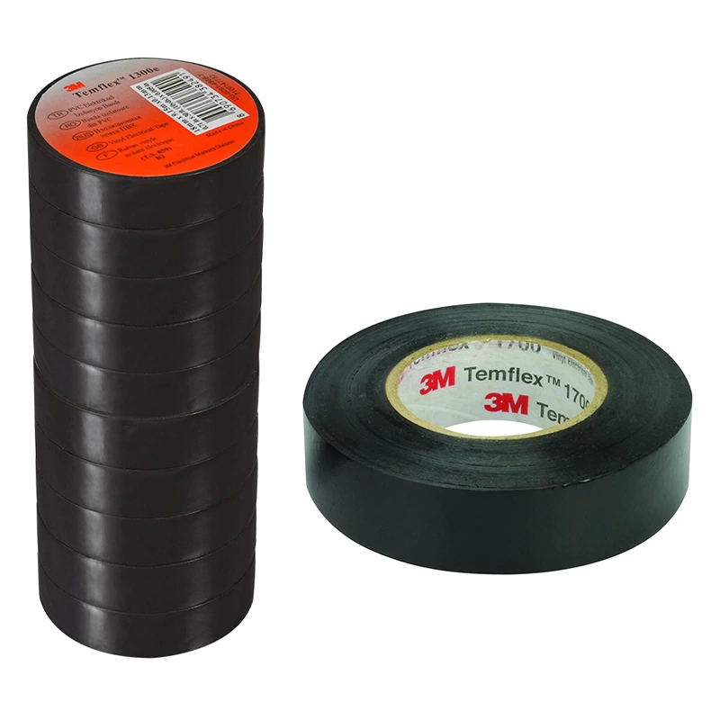3M Temflex 1300E Pvc İzole Siyah Bant 10Luk Paket0.13Mmx19Mmx0.13Mm