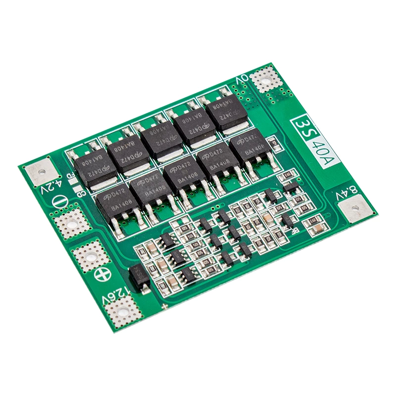 3S 11,1V/ 12.6V  40A 18650 Şarj Ve Deşarj Koruma Kartı 12V Matkaplar İçin Kullanılır Balanssız