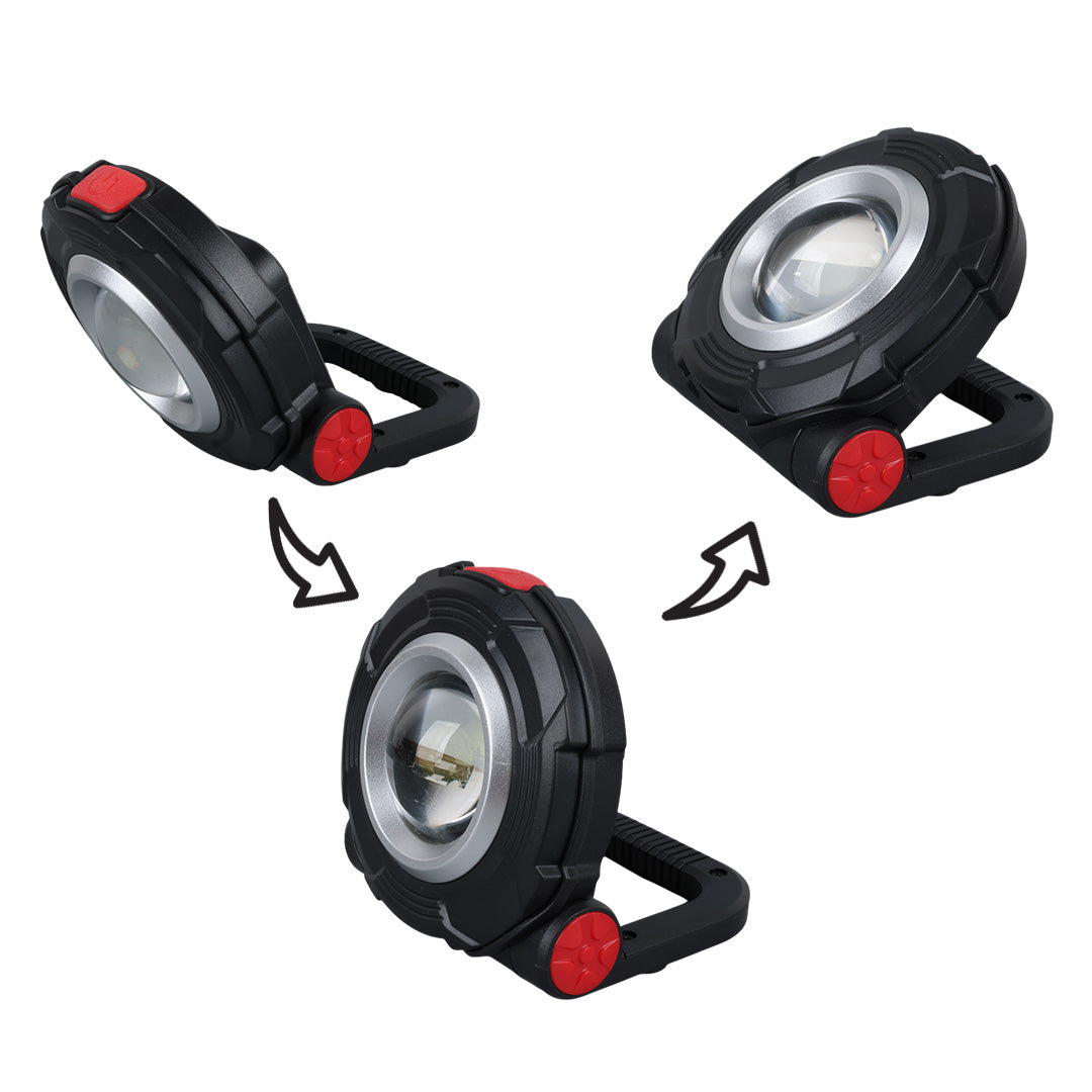 Фонарик Cob LED Magnet мощностью 3 Вт, однорежимный, работает от батарейки типа ААА, 85x82x38 мм 