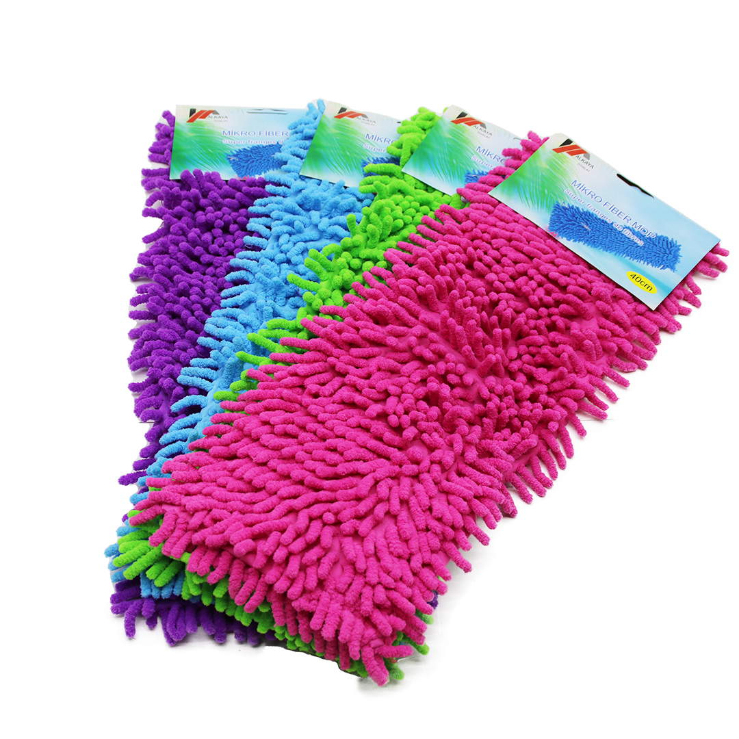 40X13Cm Yedek Mikrofiber Renkli Makarna Mop