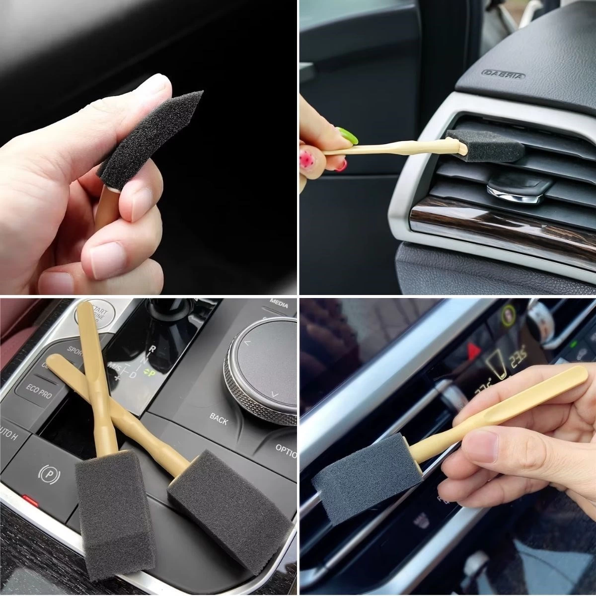 5'li Araba Havalandırma Temizleme Fırçaları Klima Çıkışları,Toz Alma&Otomobil İçi Detaylı Mini Temi
