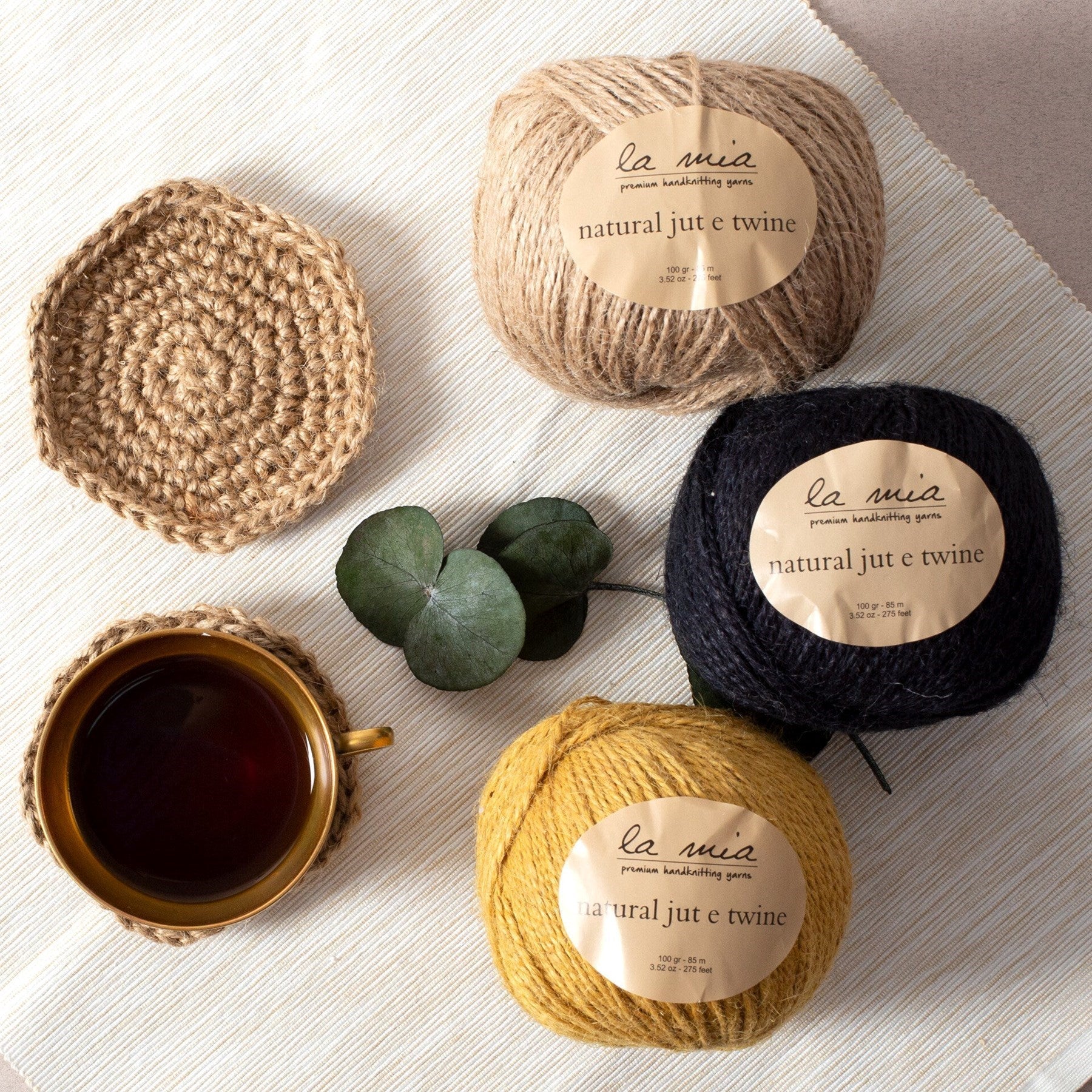 La Mia Natural Jute Twine 100 gr Siyah Jüt İp - L213 - 34104
