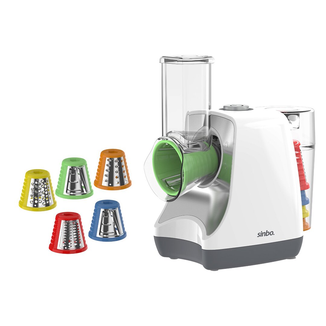 5İN1 OTOMATİK MEYVE VE SEBZE DOĞRAYICI MAKİNE KALIN İNCE = RENDE - DİLİMLEME - ÖĞÜTÜCÜ 150W SHB-750