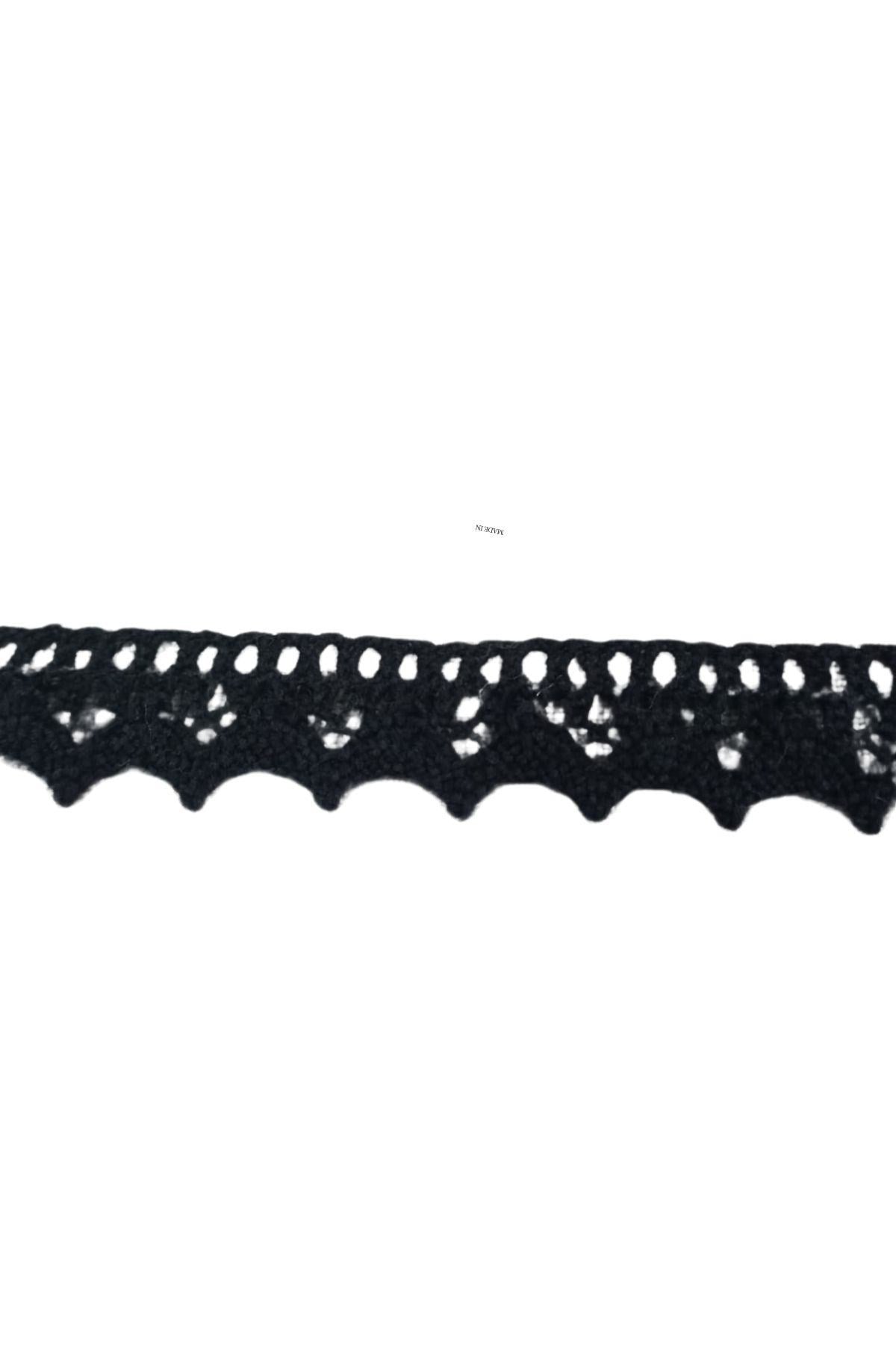 Kopanaki Dantel en 1,5 cm Siyah 5 Metre