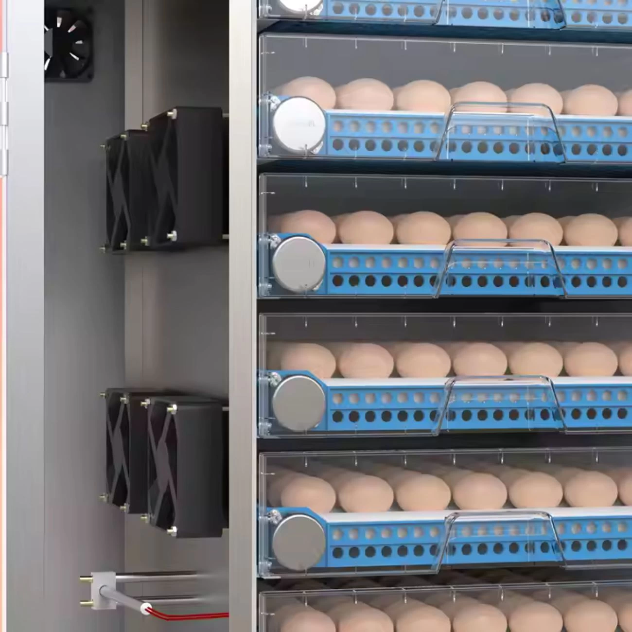 Endüstriyel 256 Yumurtalık Otomatik Kuluçka Makinesi Dijital Panel Isı Nem Ayarlı – Tavuk Ördek Civ