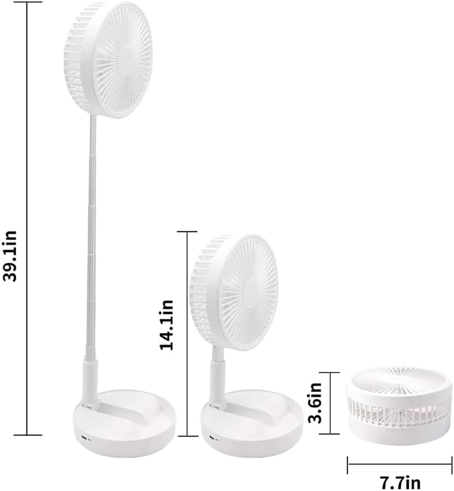 Teleskopik Fan Vantilatör 4 Modlu Şarjlı Katlanabilir Yükseltilebilir Taşınabilir Serinletici Porta
