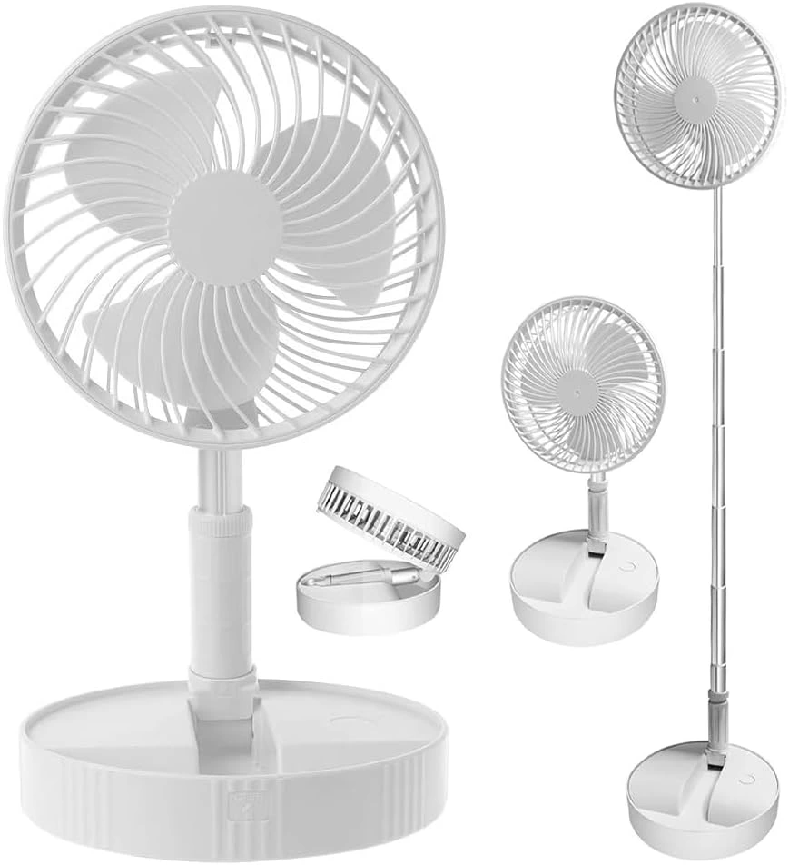 Teleskopik Fan Vantilatör 4 Modlu Şarjlı Katlanabilir Yükseltilebilir Taşınabilir Serinletici Porta