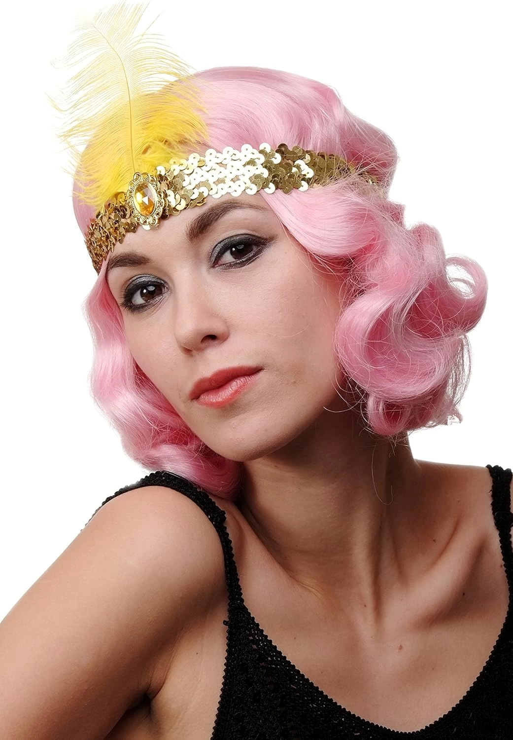 7039ler 8039ler Ve 9039lar Temalı Altın Renk Çarliston Saç Bandı