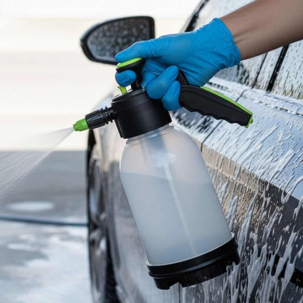 2 Başlıklı Oto Köpük, Su Püskürtme ve Bitki Bakım Sulama Aleti Oto Yıkama Spreyi 2 Litre