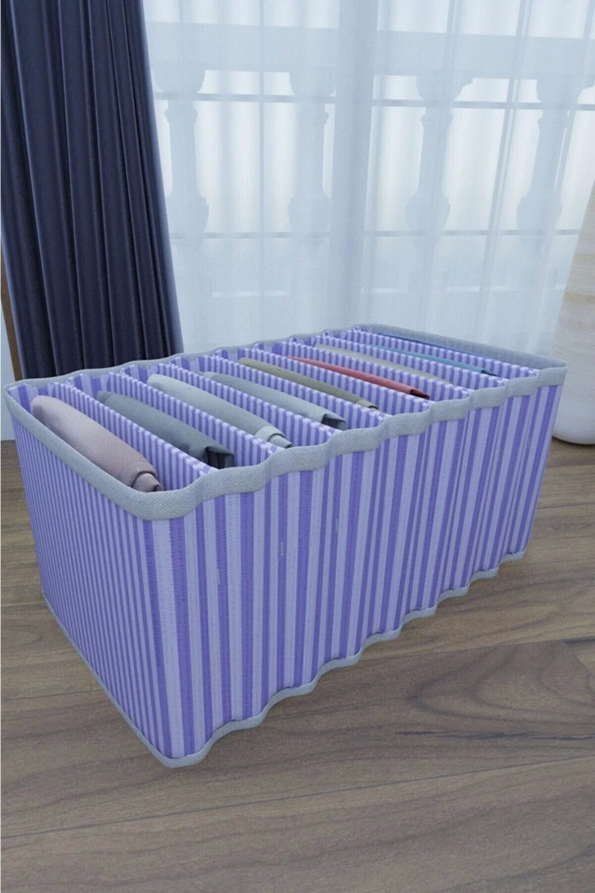 8 Bölmeli Dolap Ve Çekmece Içi Düzenleyici Akordiyon Organizer L-00517