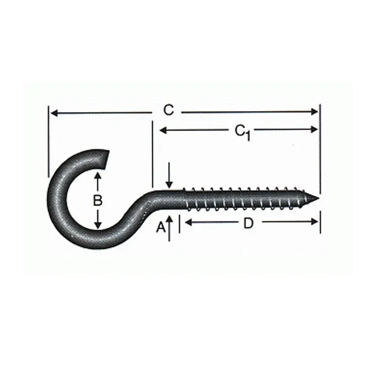 Açık Piton, Kanca, Çengel 20x80 - 144 Adet