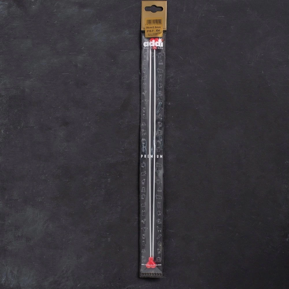 Addi 2,5mm 35cm Klasik Alüminyum Hızlı Örgü Şişi -